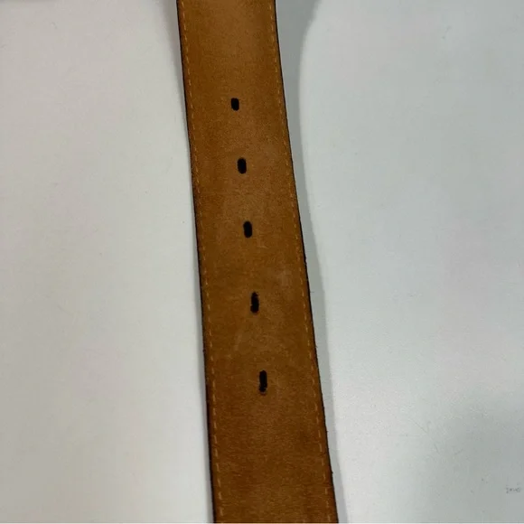 Justin Top Grain Classic Western Leather Belt 53709 Brown Sz 32 Removable Buckle - Picture 5 of 12